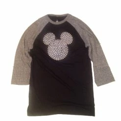 Cheapest ???? Disney ???? Shirt For ???? Women - Mickey Mouse Icon Dotted Raglan Top ????