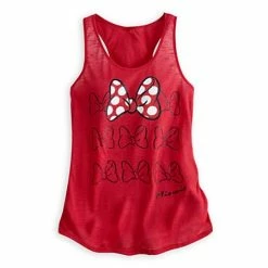 Flash Sale ???? Disney ???? Shirt For ???? Women - Minnie Mouse Bow Tank Top - Red ????