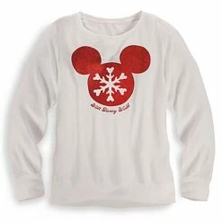 Best Sale ⭐ Disney ???? Shirt For ???? Women - ???? Christmas - Mickey Mouse Snow Flake Icon ????