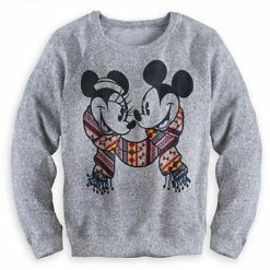 Hot Sale ???? Disney Sweater For ???? Women - Mickey And Minnie Mouse Scarf - Gray ????