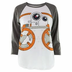 Wholesale 😍 Disney 👕 Shirt For 👩 Women - BB-8 Raglan ⚾ Baseball Tee - The Force Awakens 👍
