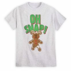 Discount 😉 Disney Holiday 👕 Shirt For Men - Oh Snap - Gingerbread Cookie 🔔