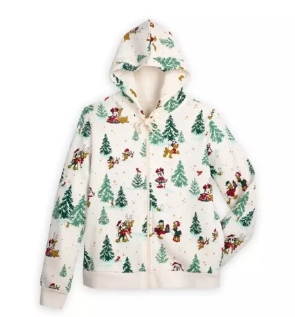 Hot Sale ???? Disney Zip Up Hoodie For ???? Women - Holiday Mickey & Friends - White ???? 1 Hot Sale ???? Disney Zip Up Hoodie For ???? Women - Holiday Mickey & Friends - White ????