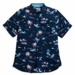 Best Sale 🔔 Disney Tommy Bahama 👚 Shirt For Men - Mickey Mouse Beach - Navy 😍