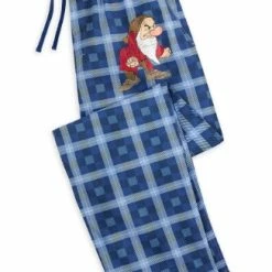 Best Sale 🎉 Disney Sleep Pants For Men - Grumpy - Blue Plaid ✔️