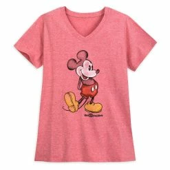 Best Pirce ???? Disney ???? Shirt For ???? Women - Classic Mickey Mouse V-Neck - Red ????