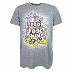 Outlet ???? Disney ???? Shirt For Adults - 2017 Epcot Food & Wine - Passholder - Gray ????