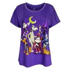 Best deal 🌟 Disney 👕 Shirt For 👩 Women - 2017 🦇 Halloween - Mickey And Friends - Purple ❤️