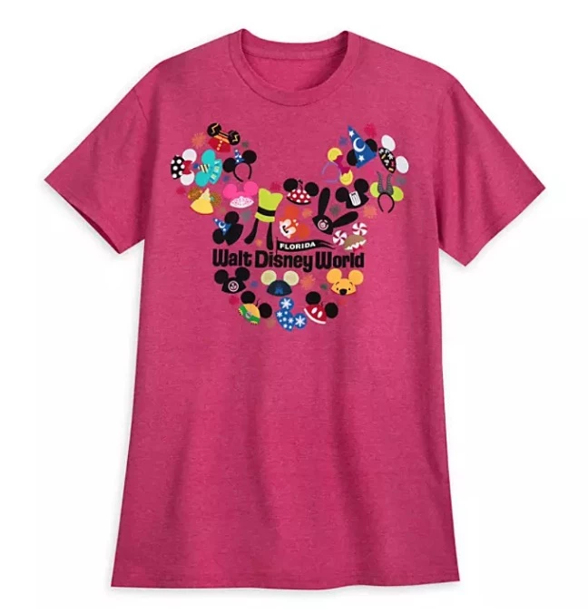 Top 10 ???? Disney Adult ???? Shirt - Ear Hat Collage - Walt Disney World - Red ???? 1 Top 10 ???? Disney Adult ???? Shirt - Ear Hat Collage - Walt Disney World - Red ????