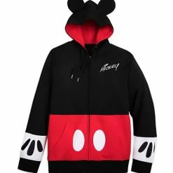 Discount 😉 Disney Zip Hoodie For Men - Mickey Mouse Costume With Ears 👍