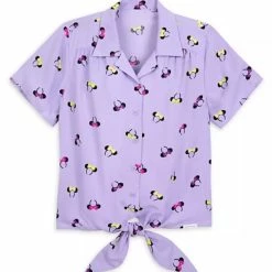 Flash Sale 🛒 Disney Blouse For 👩 Women - Minnie Mouse Ear Headband - Purple 👏