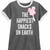 Wholesale 😍 Disney 👚 Shirt For 👩 Women - Happiest Snacks On Earth - Gray ❤️