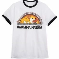 Budget 🎁 Disney T-Shirt For Adults - The Lion King - Hakuna Matata - White ⭐