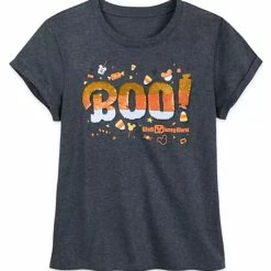 Cheap ???? Disney T-Shirt For ???? Women - 2020 ???? Halloween - Boo - Flip Sequin ????