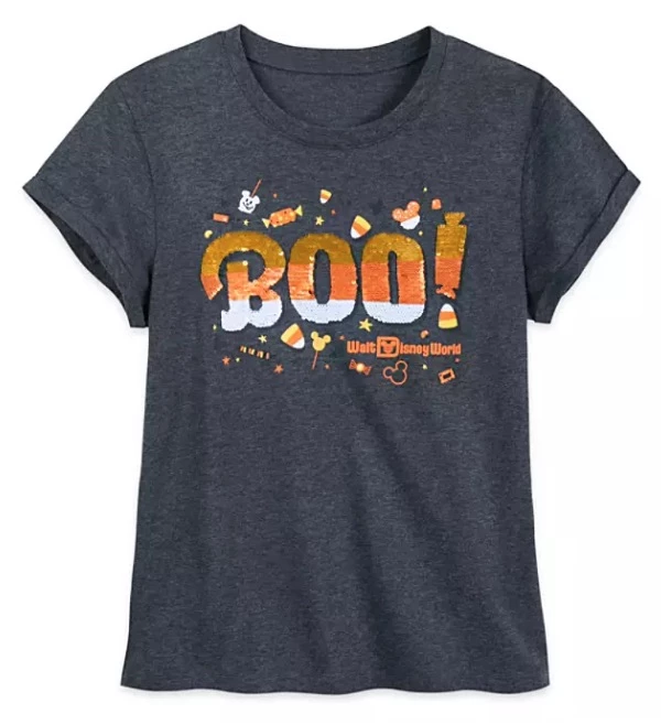 Cheap ???? Disney T-Shirt For ???? Women - 2020 ???? Halloween - Boo - Flip Sequin ???? 1 Cheap ???? Disney T-Shirt For ???? Women - 2020 ???? Halloween - Boo - Flip Sequin ????