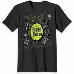Promo ???? Disney Adult T-Shirt - The Haunted Mansion Logo - Gray ????