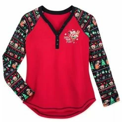 Deals ???? Disney Thermal Top For ???? Women - Holiday Mickey & Minnie - Snow Much Fun ✔️