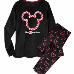 Hot Sale ???? Disney Pajama Set For ???? Women - Holiday Mickey Mouse Peppermint - Velour ????