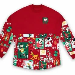 Top 10 ???? Disney Spirit Jersey For Adults - Holiday Santa Mickey And Friends - Red ❤️