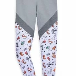 Cheapest ???? Disney Leggings For ???? Women - Disney Cats - Gray & Purple ????