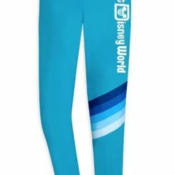 Cheapest ???? Disney Leggings For ???? Women - Walt Disney World Stripe - Blue ????