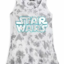 Discount ???? Disney Tank Top For ???? Women - Star Wars Logo - Cloud Wash ✔️