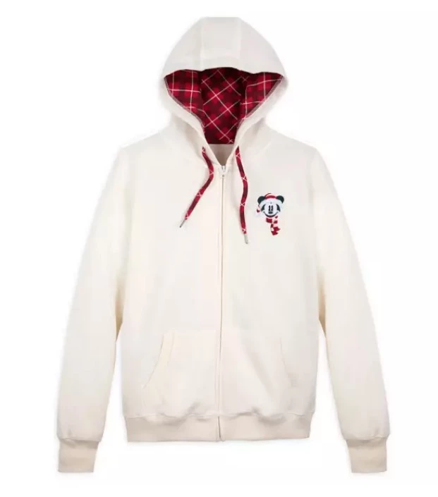 Wholesale ???? Disney Zip Up Hoodie For ???? Women - Holiday Mickey - White ???? 1 Wholesale ???? Disney Zip Up Hoodie For ???? Women - Holiday Mickey - White ????