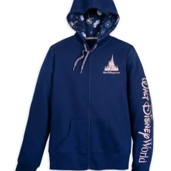 Coupon 🌟 Disney Zip Up Hoodie For 👩 Women - 50th Anniversary - Blue ❤️